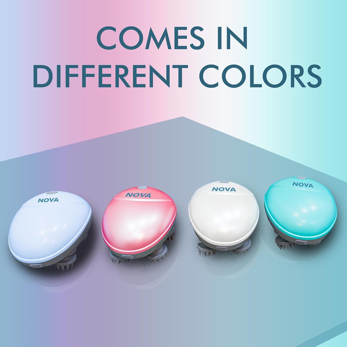 Homosolace Head Massager For Scalp | Rechargeable Electric Scalp Massager For Hair Growth | 96 Silicon Kneading Points With Detachable Heads |