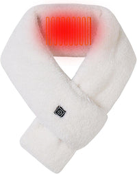 Homosolace(Exclusively 2 𝗬𝗲𝗮𝗿𝘀 Warranty Electric Heated Scarf with Heating, USB Charging, Soft Plush Material, 3-Temperature Control, Lightweight Design for Winter Warmth & Neck Pain Relief