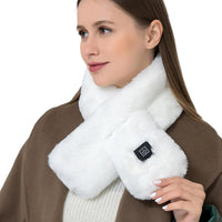 Homosolace(Exclusively 2 𝗬𝗲𝗮𝗿𝘀 Warranty Electric Heated Scarf with Heating, USB Charging, Soft Plush Material, 3-Temperature Control, Lightweight Design for Winter Warmth & Neck Pain Relief