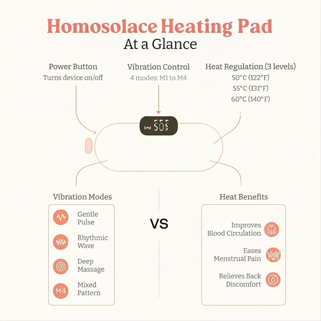 Homosolace Period Cramp Relief Massager |12 months warranty