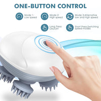 Homosolace Head Massager For Scalp | Rechargeable Electric Scalp Massager For Hair Growth | 96 Silicon Kneading Points With Detachable Heads |