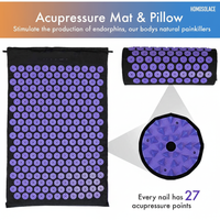 homosolace Acupressure mat Relaxation Set + Pillow + free gift